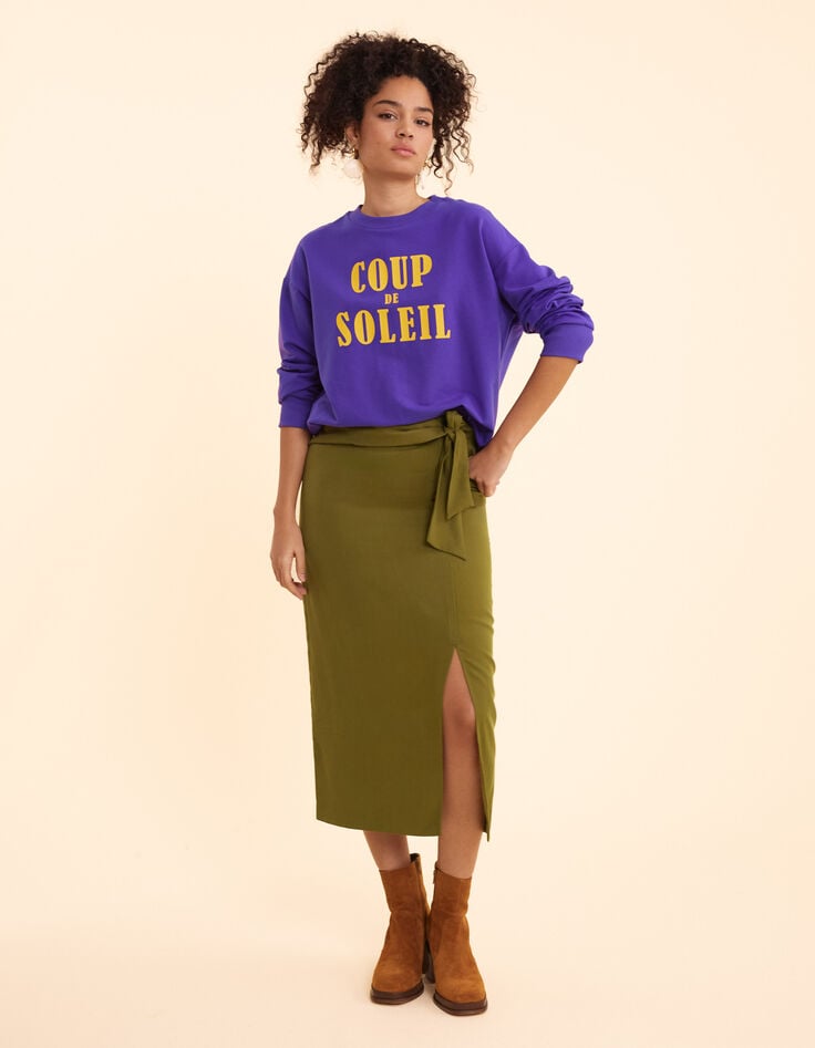 Ikks Sweat Violet à Message I.Code