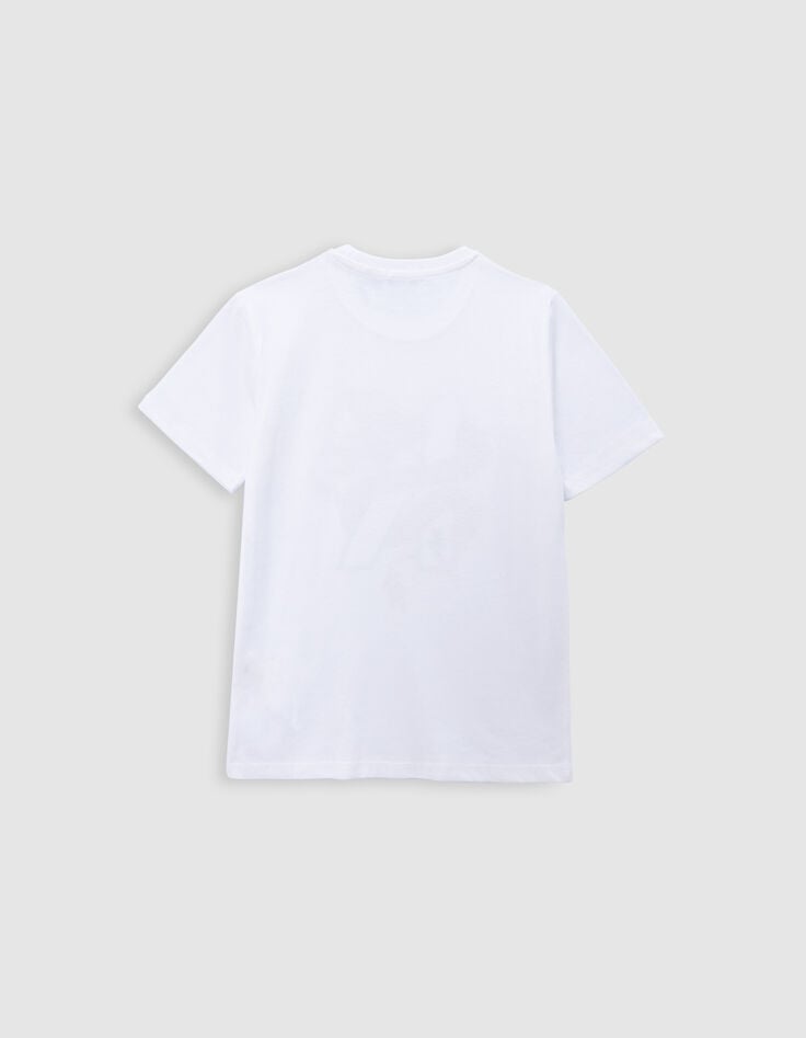 Ikks T-shirt Blanc Coton Bio Dragon-K Garçon