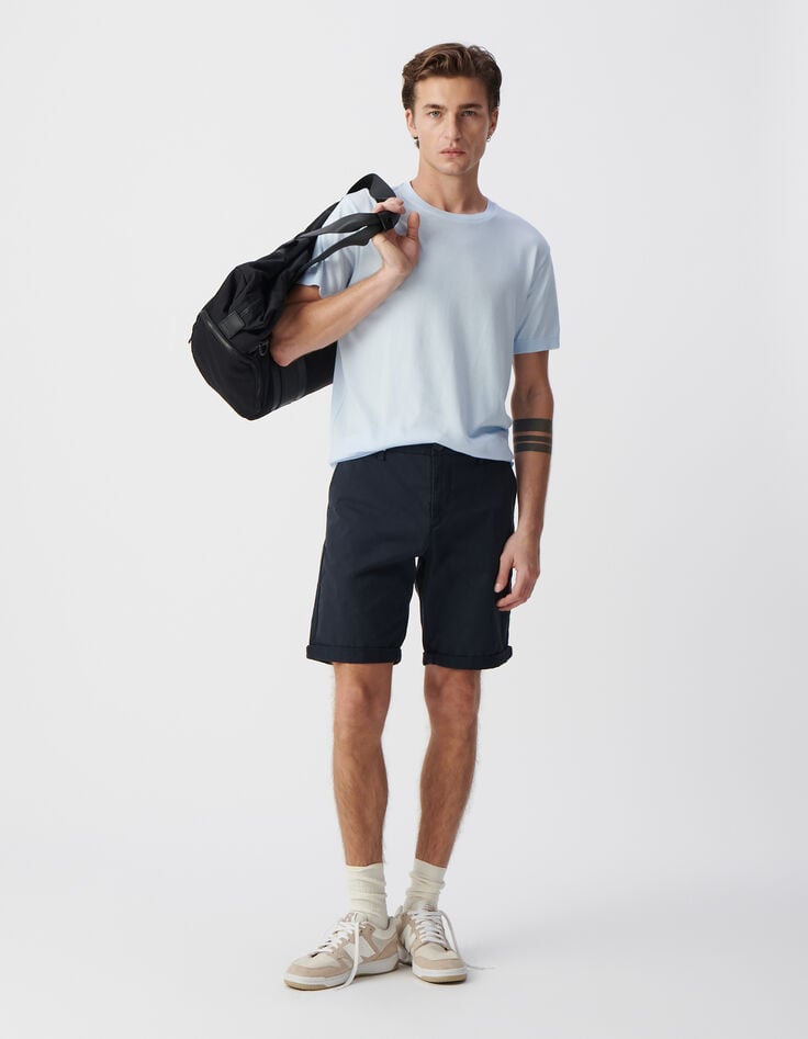 ikks T-shirt ciel col rond en coton modal Homme