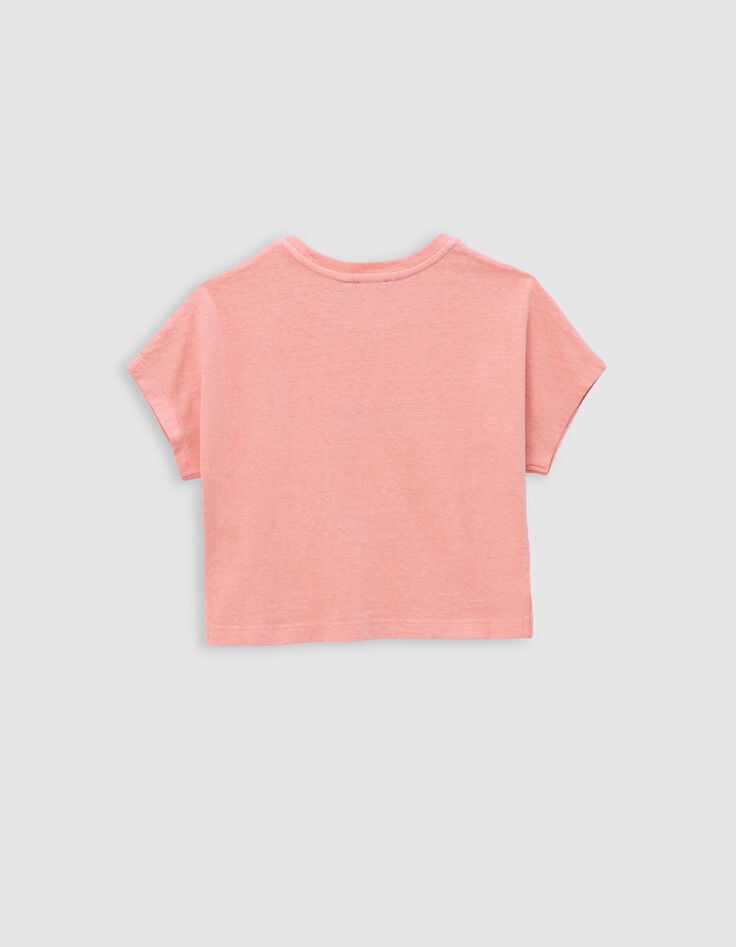 Ikks T-shirt Corail Maxi Ananas Brodé Fille
