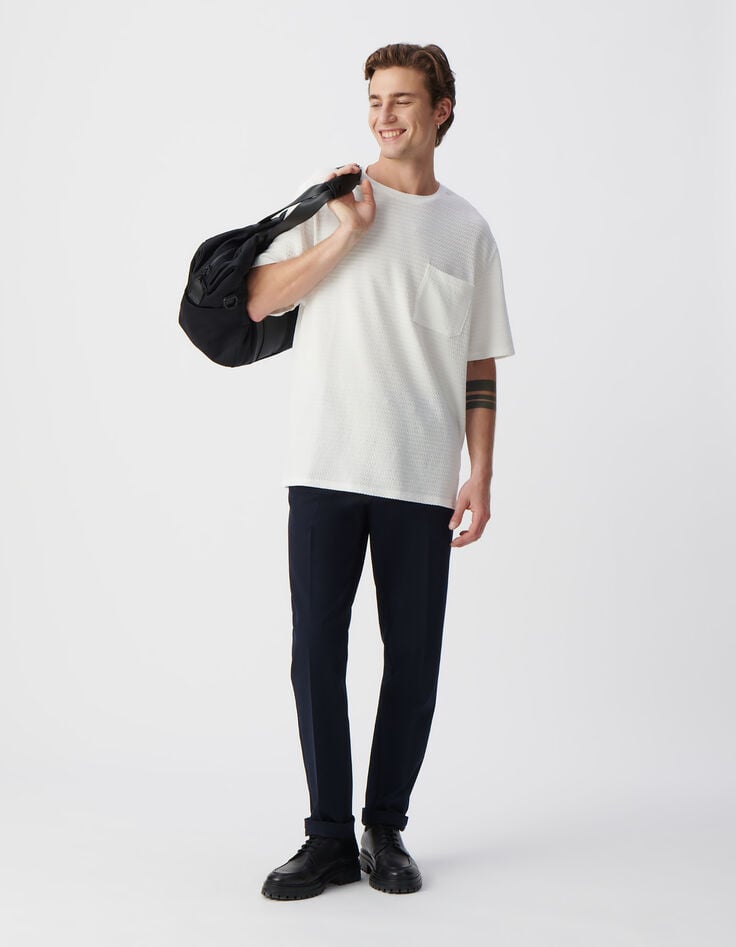 ikks T-shirt craie maille relief fantaisie Homme