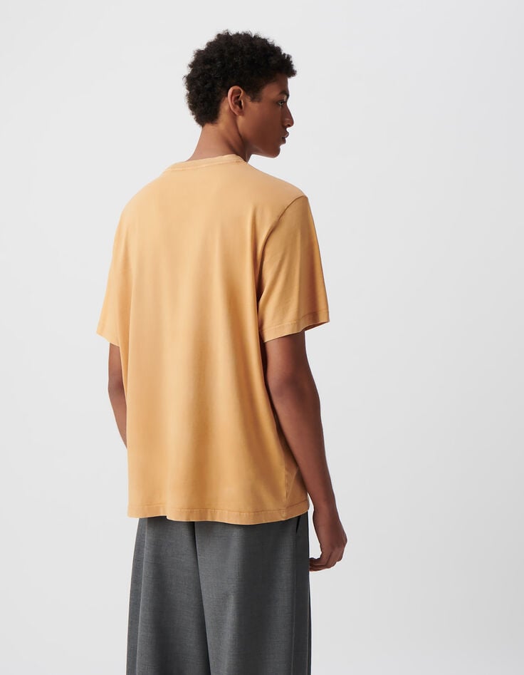 Ikks T-shirt Curcuma Coton Bio Effet Lavé Homme