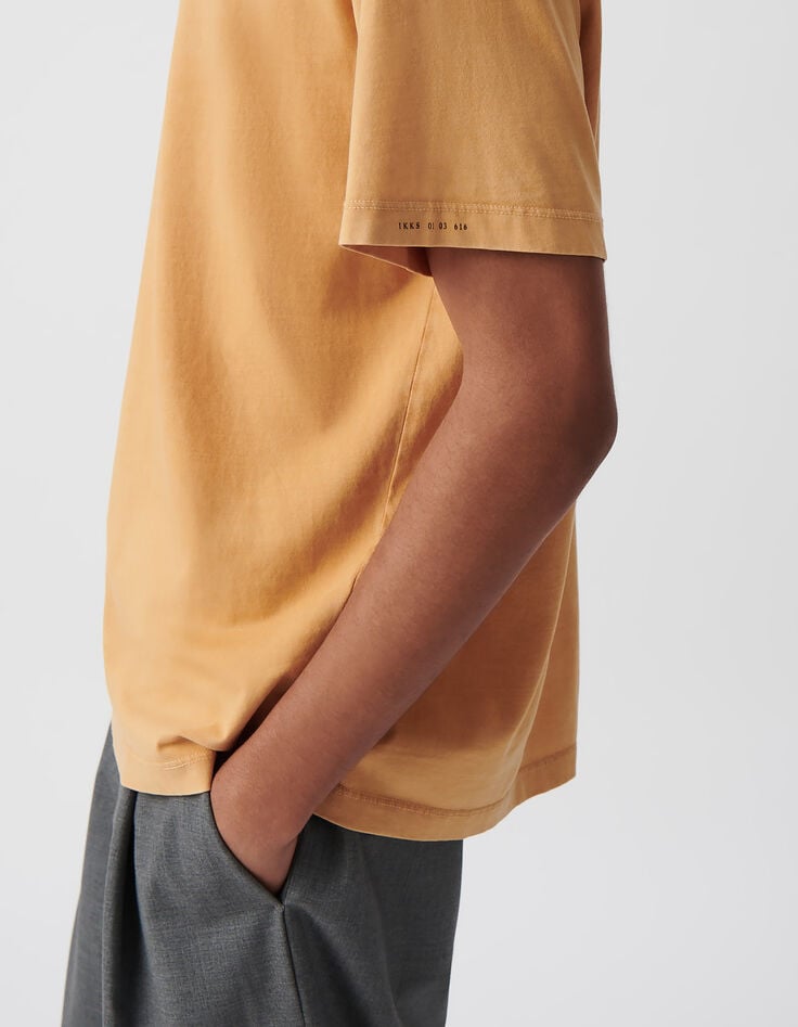 Ikks T-shirt Curcuma Coton Bio Effet Lavé Homme