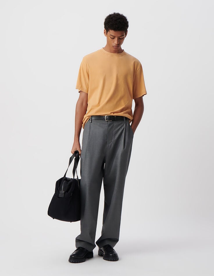 ikks T-shirt curcuma coton bio effet lavé Homme