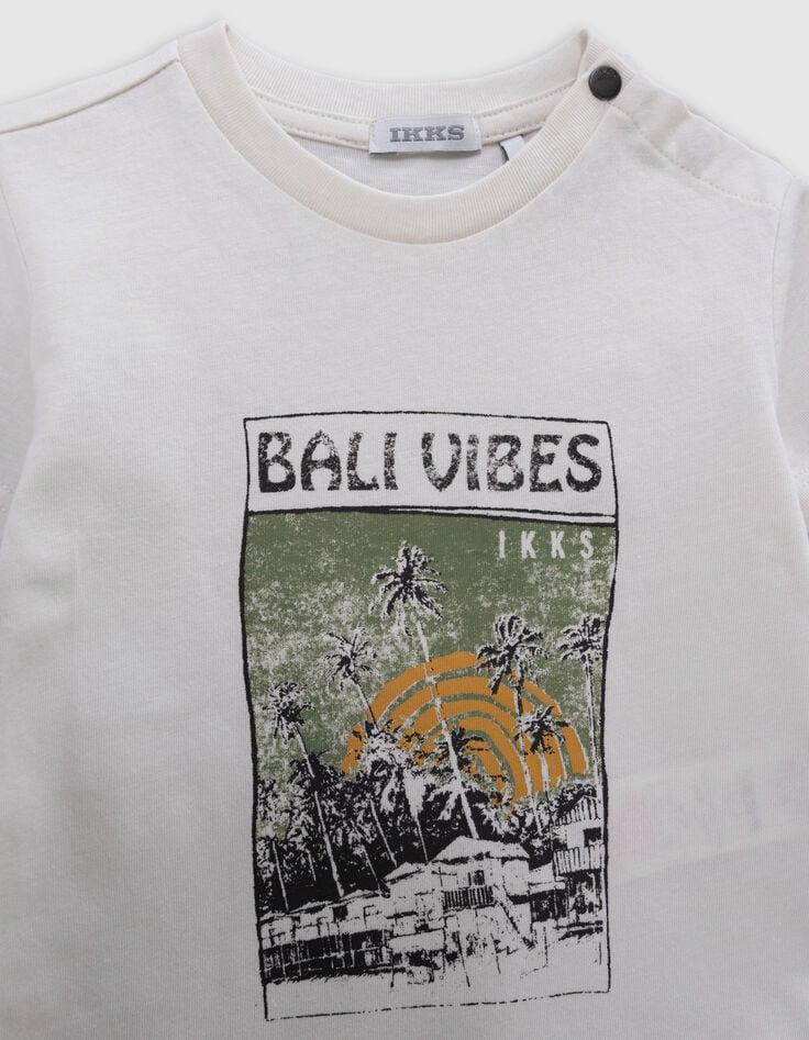 Ikks T-shirt Gris Paysage Balinais Bébé Garçon