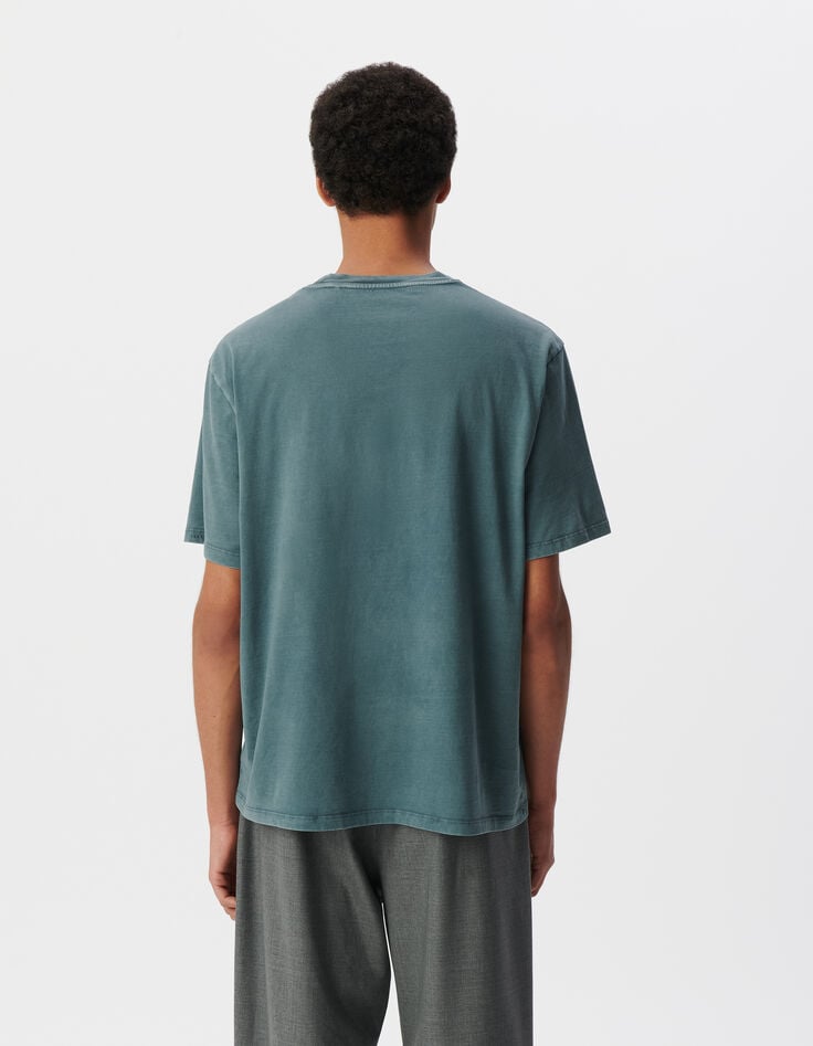 Ikks T-shirt Orage Coton Bio Effet Lavé Homme