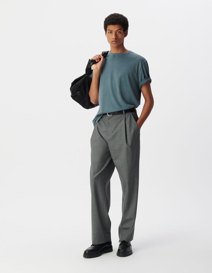 ikks T-shirt orage coton bio effet lavé Homme