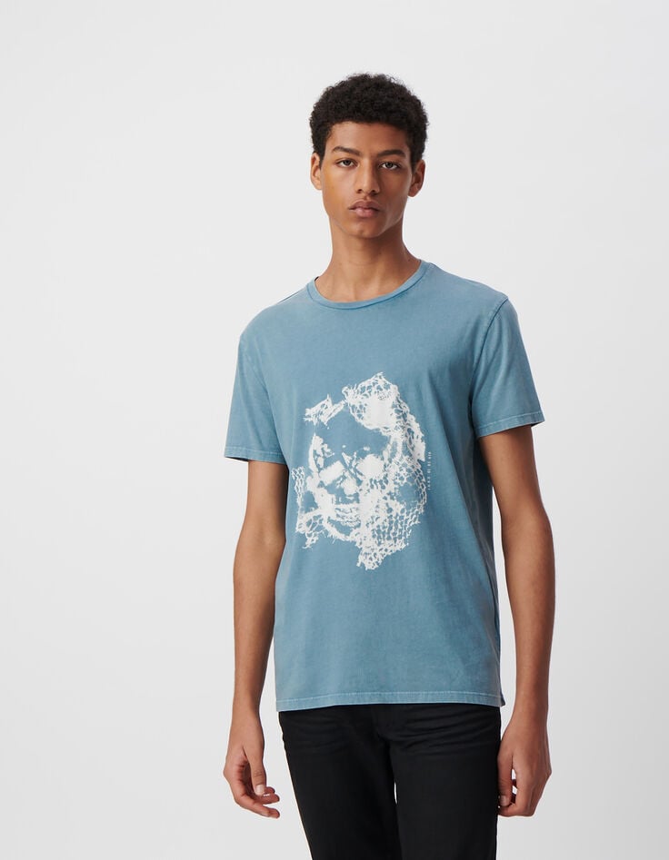 Ikks T-shirt Orage Visuel Tête-de-mort Homme