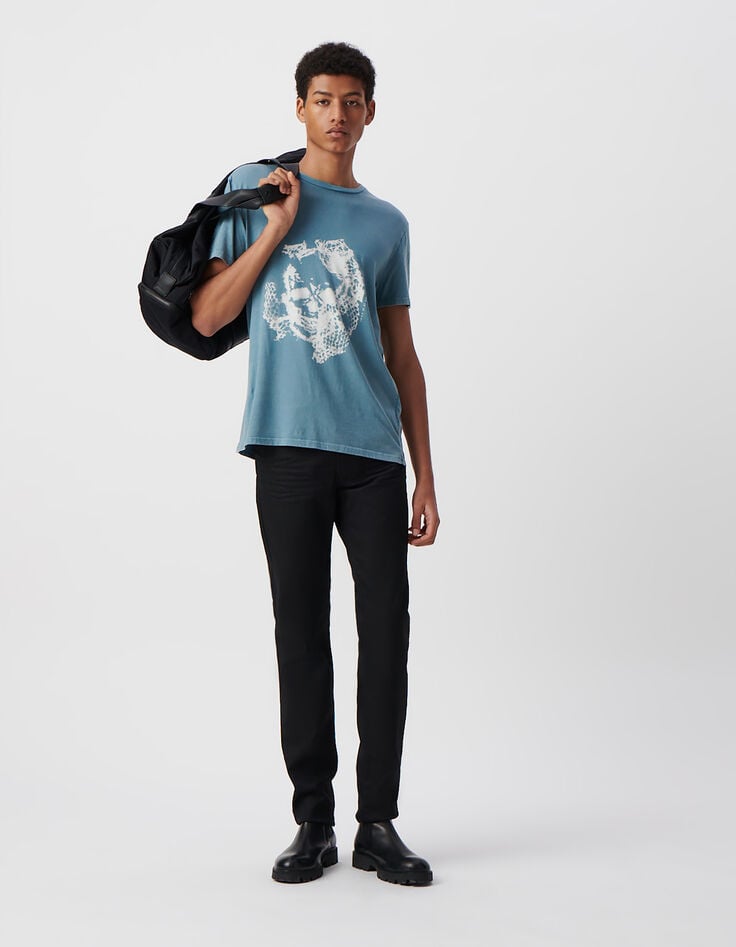 ikks T-shirt orage visuel tête-de-mort Homme