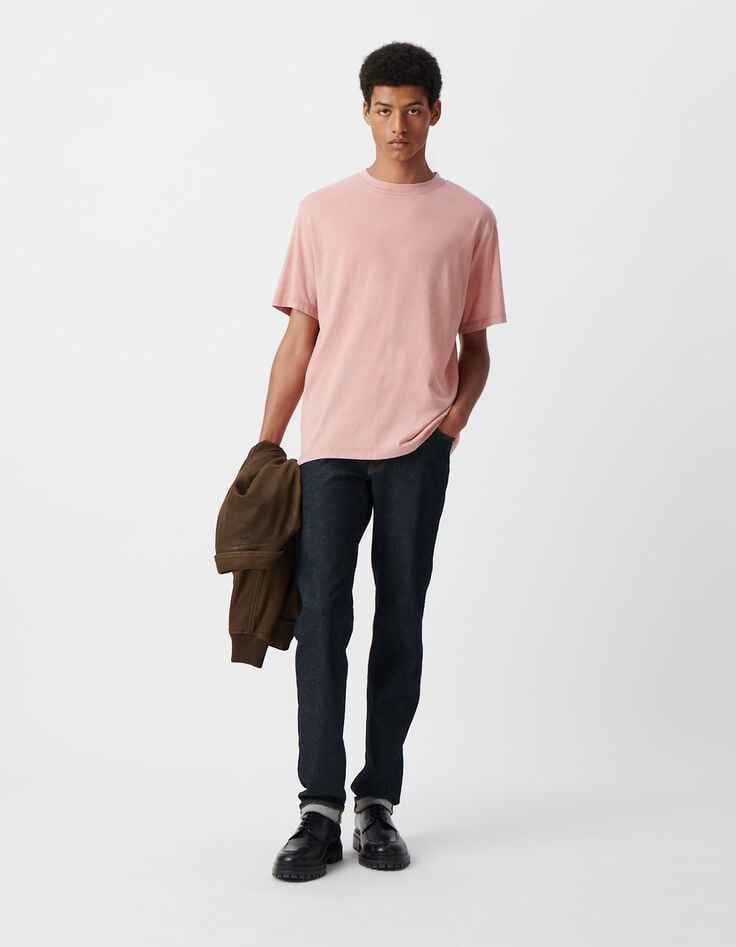 ikks T-shirt sakura coton bio effet lavé Homme