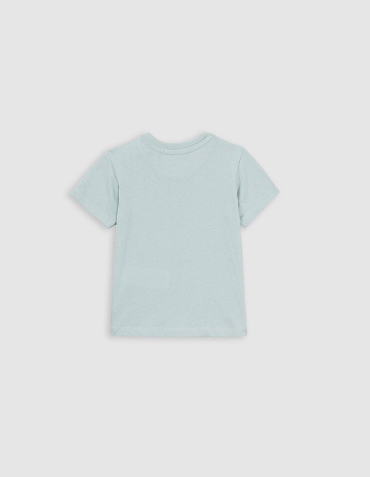 Ikks T-shirt Vert Coton Bio Baleine Bébé Garçon