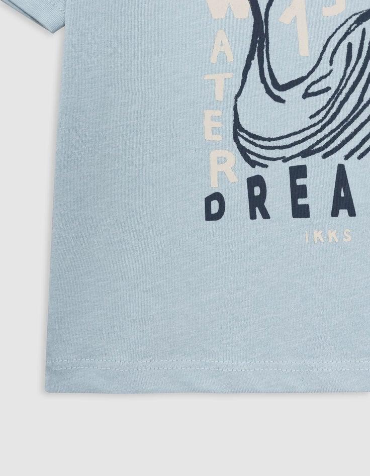 Ikks T-shirt Vert Coton Bio Baleine Bébé Garçon