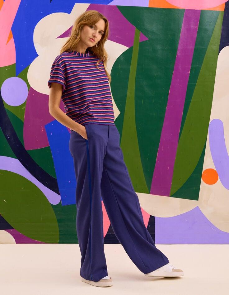 Ikks T-shirt Violine Rayures Lurex Multico I.Code