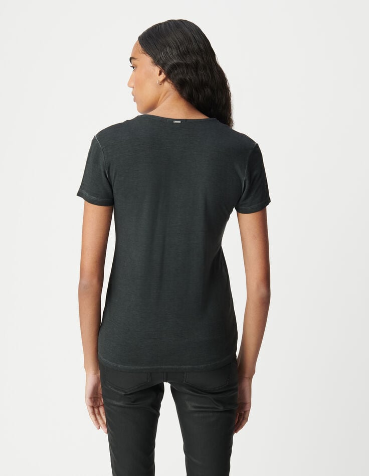 Ikks Tee-shirt Black Blue Bijoux Femme