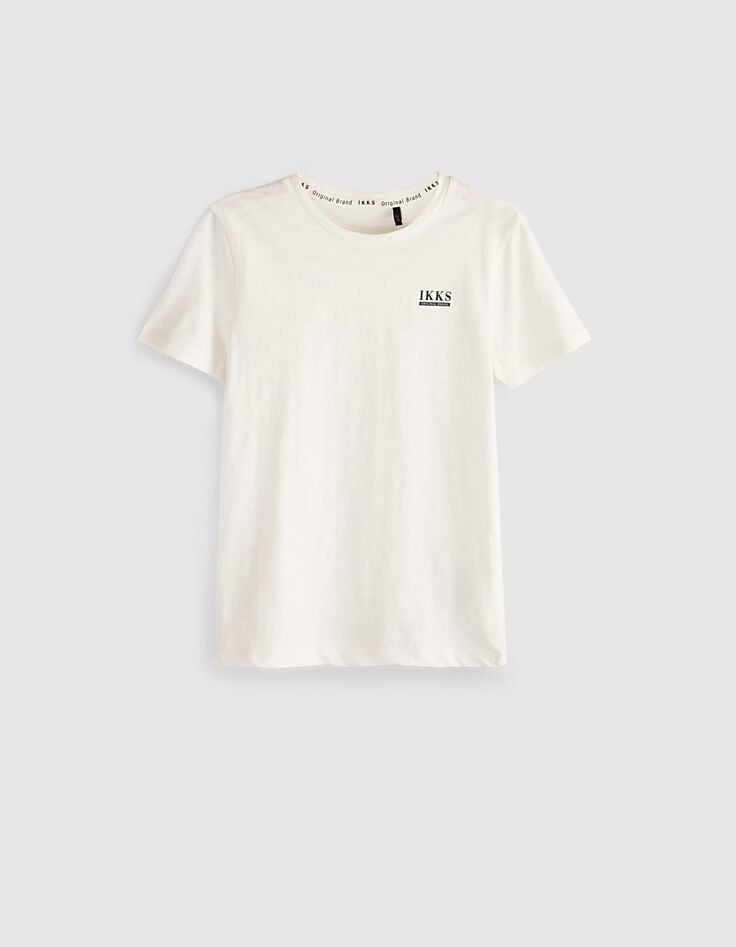 ikks Tee-shirt blanc Essentiel en coton bio