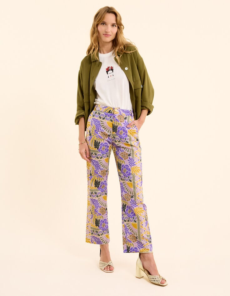 Ikks Tee-shirt Blanc Visuel Frida I.Code