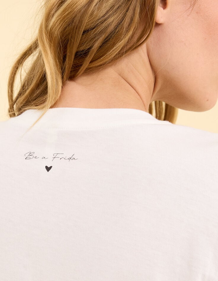 Ikks Tee-shirt Blanc Visuel Frida I.Code