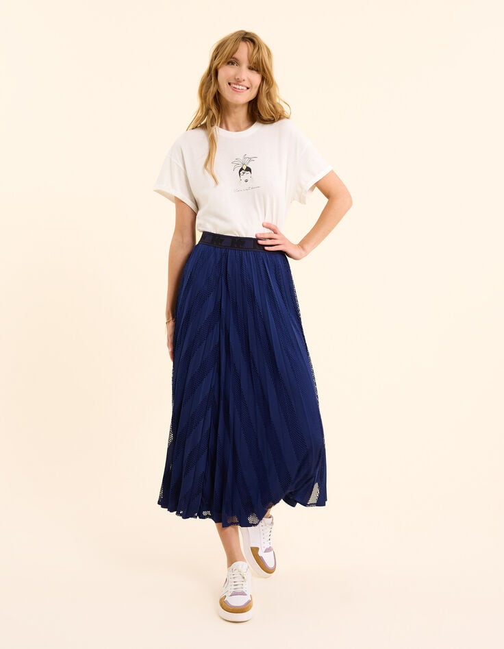 Ikks Tee-shirt Blanc Visuel Joséphine I.Code