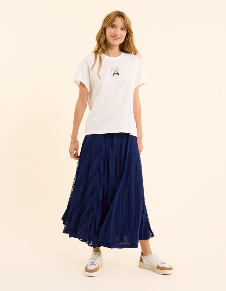 Ikks Tee-shirt Blanc Visuel Joséphine I.Code