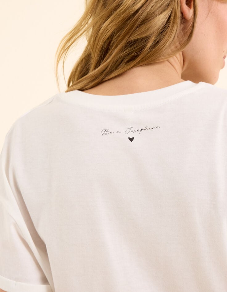 Ikks Tee-shirt Blanc Visuel Joséphine I.Code