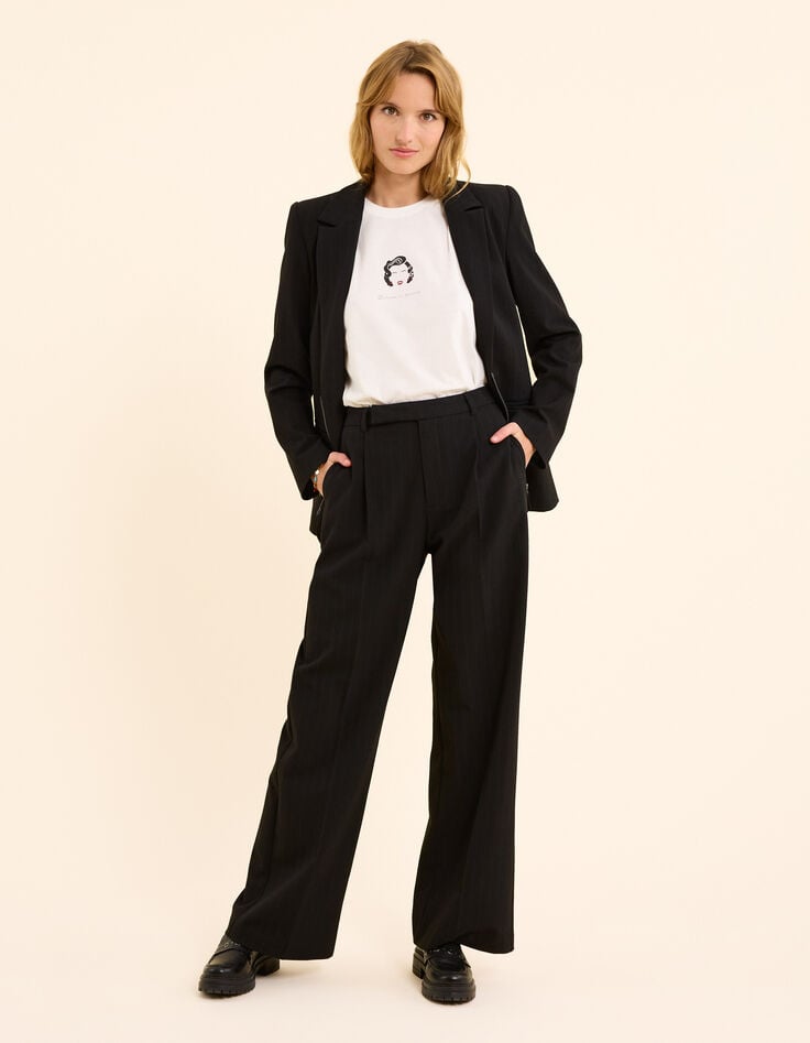 Ikks Tee-shirt Blanc Visuel Marilyn I.Code