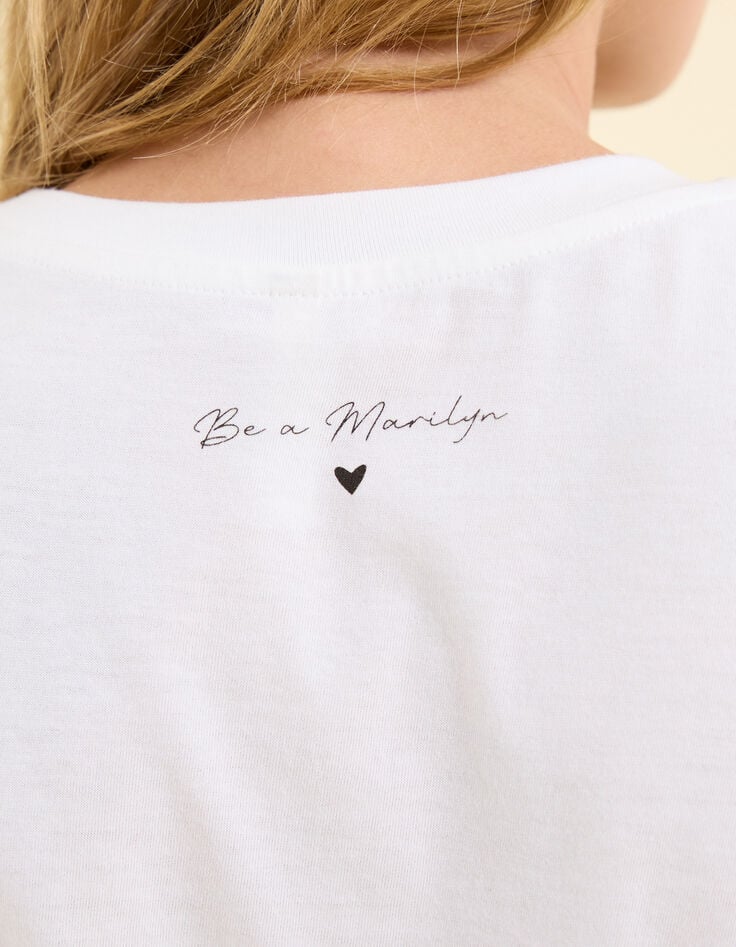 Ikks Tee-shirt Blanc Visuel Marilyn I.Code