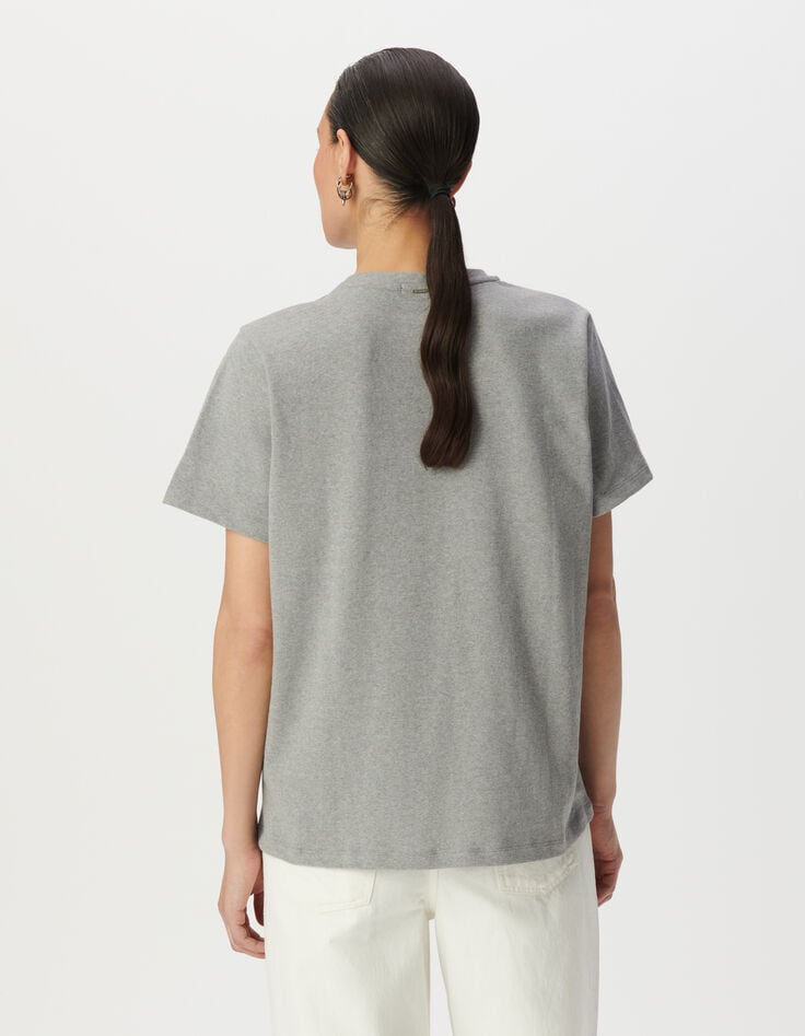 Ikks Tee-shirt Manches Courtes Gris Message