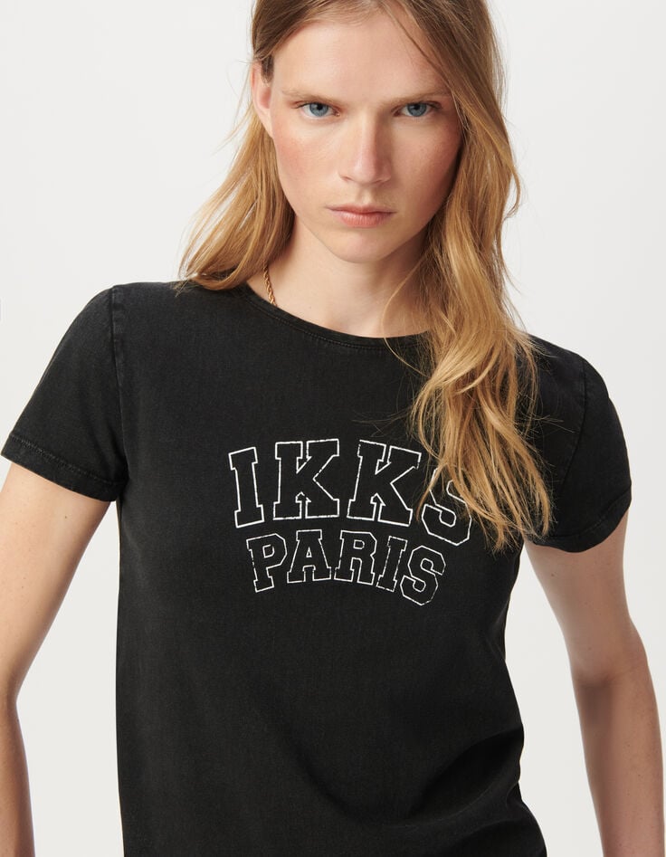 Ikks Tee-shirt Manches Courtes Gris Message