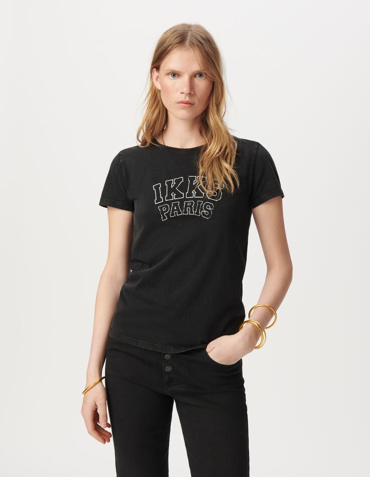 ikks Tee-shirt manches courtes gris message