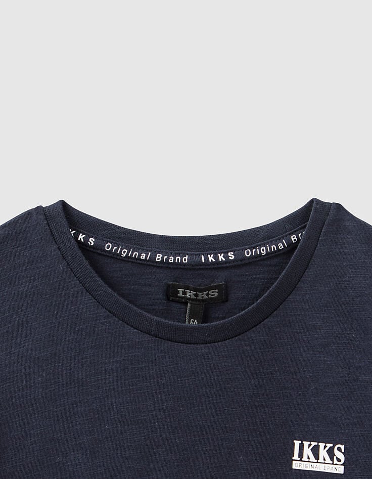 Ikks Tee-shirt Navy Essentiel Coton Bio Garçon