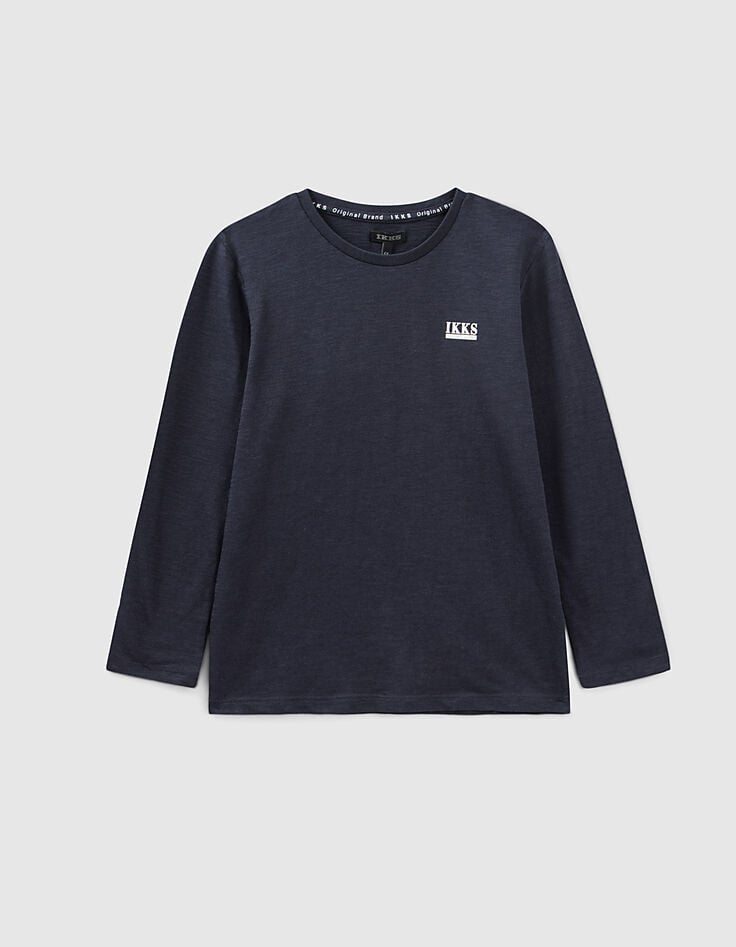 ikks Tee-shirt navy Essentiel coton bio garçon