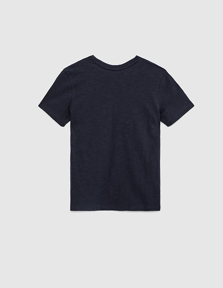 Ikks Tee-shirt Navy Essentiel En Coton Bio
