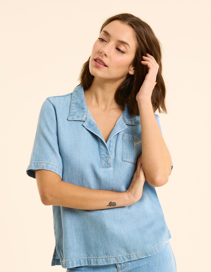 Ikks Top En Jean Bleu Esprit Vareuse I.Code