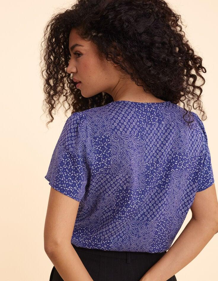 Ikks Top Marine Imprimé Patchwork Graphique I.Code