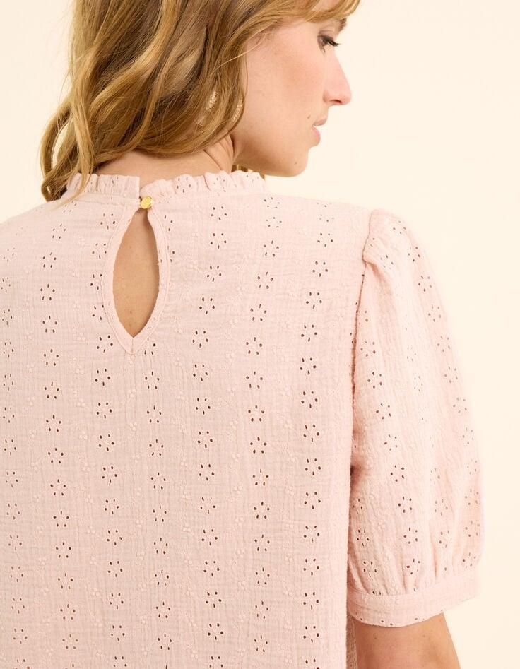Ikks Top Rose Broderie Anglaise Et Dentelle I.Code
