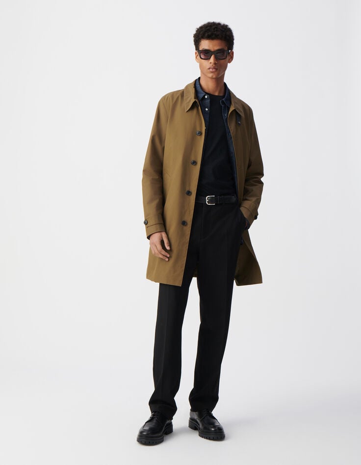 Ikks Trench Bronze Attache-col Bi-matière Homme