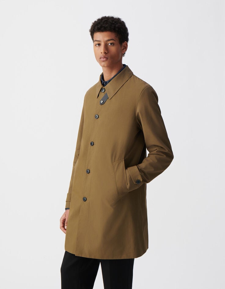 Ikks Trench Bronze Attache-col Bi-matière Homme