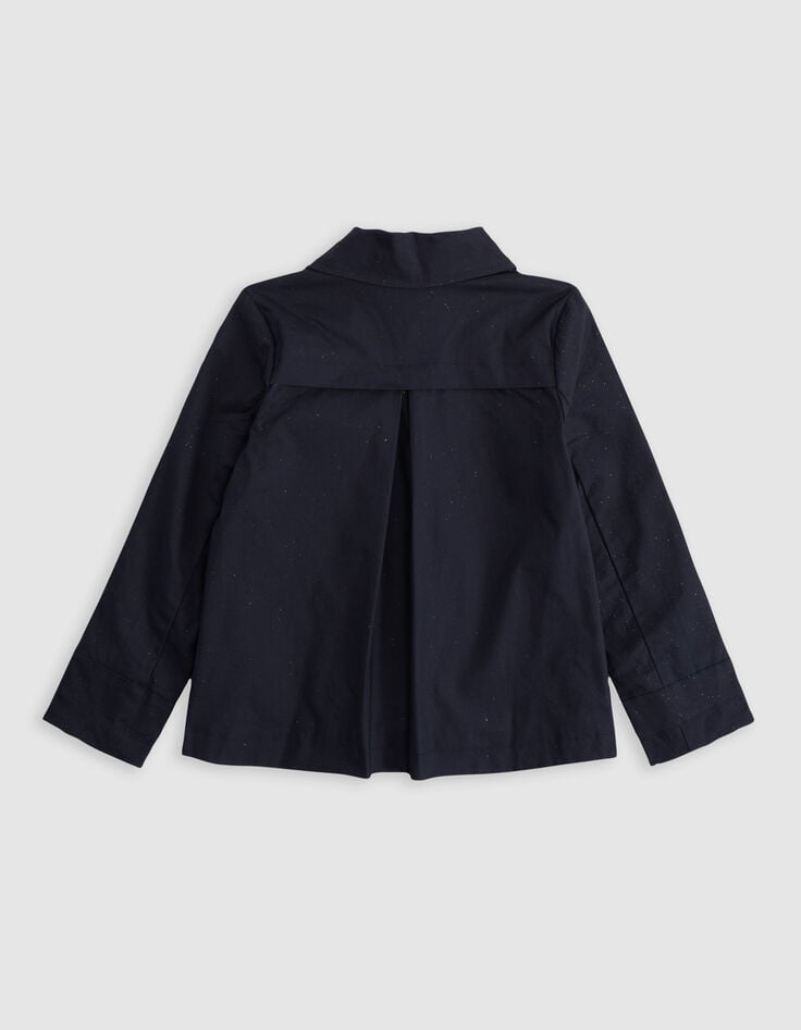 Ikks Trench Court Marine Pailleté Fille