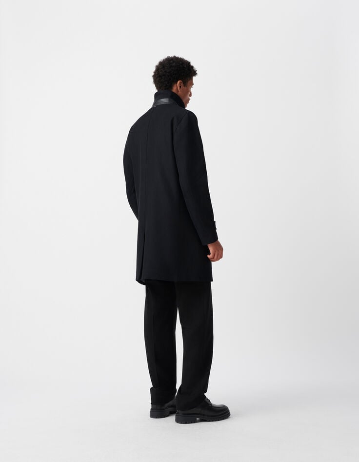 Ikks Trench Noir Avec Parementure Amovible Homme