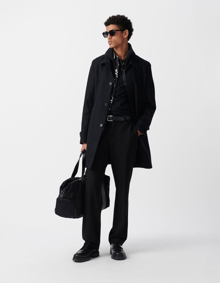 ikks Trench noir avec parementure amovible Homme