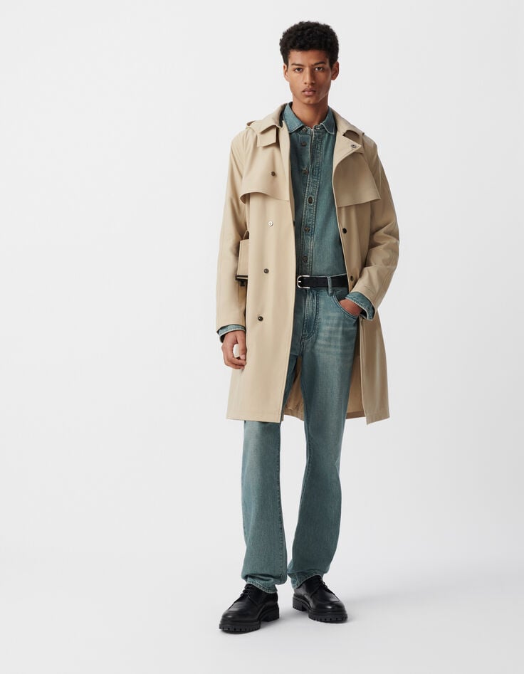 Ikks Trench Sable Nylon WATERPROOF Homme