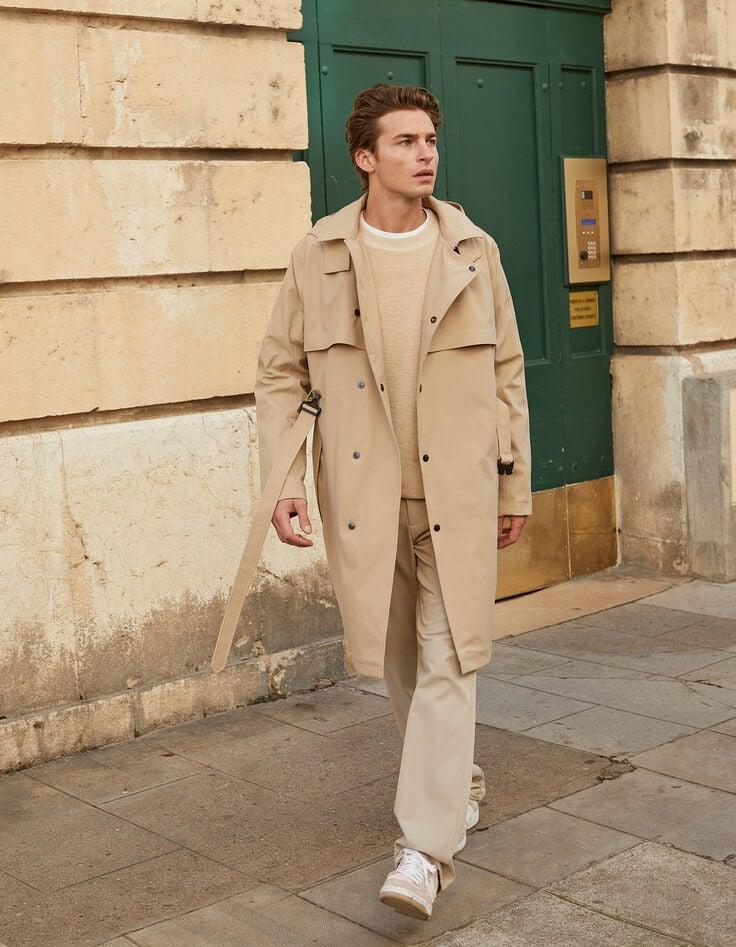 ikks Trench sable nylon WATERPROOF Homme