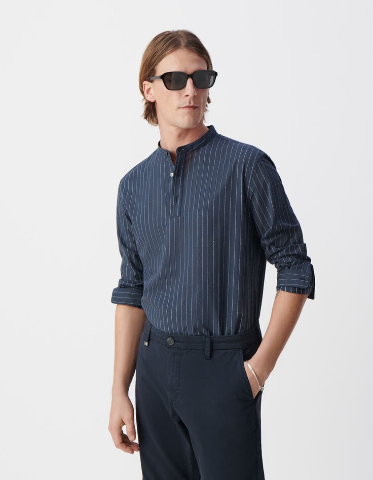 ikks Tunique REGULAR encre motif rayures Homme