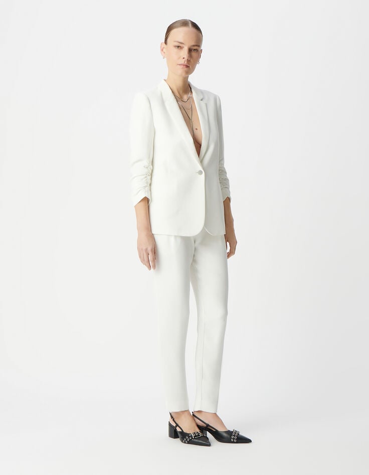 Ikks Veste De Costume Blanc Cassé Recyclé Femme