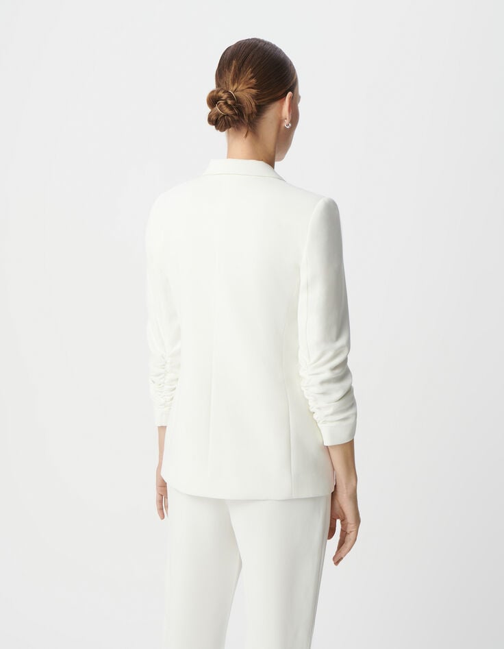 Ikks Veste De Costume Blanc Cassé Recyclé Femme