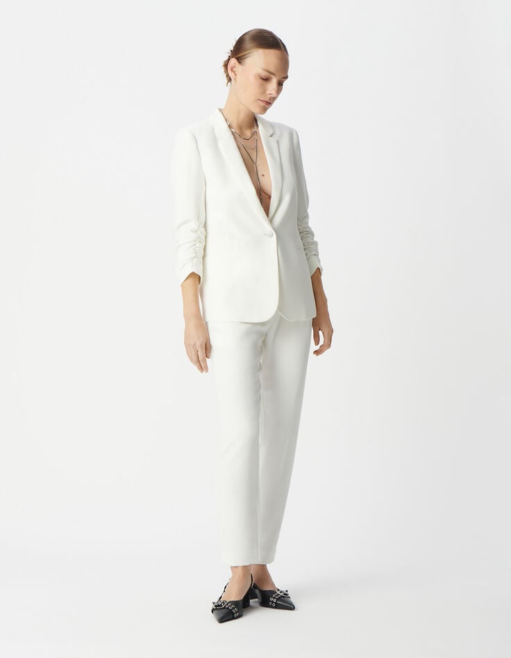 ikks Veste de costume blanc cassé recyclé Femme