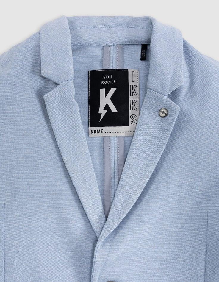 Ikks Veste De Costume Bleu Maille Chinée Garçon
