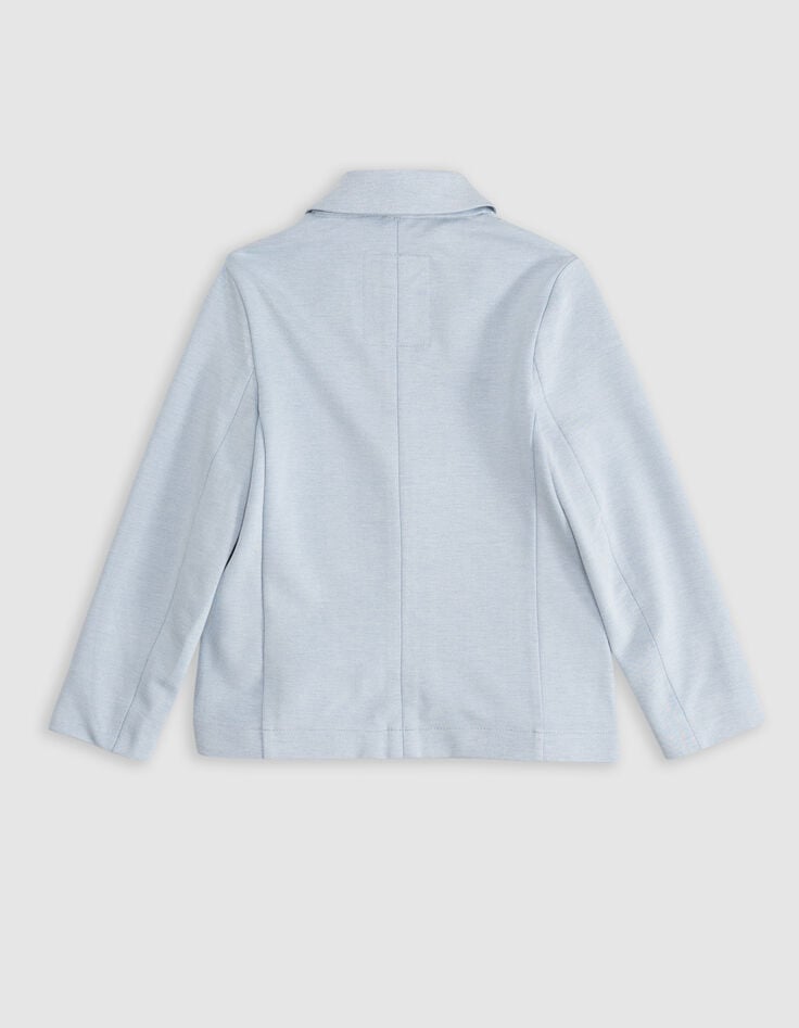 Ikks Veste De Costume Bleu Maille Chinée Garçon