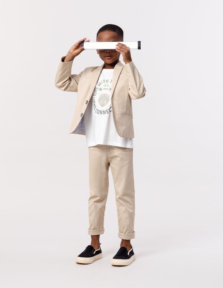 ikks Veste de costume cérémonie beige garçon