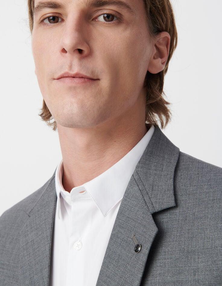 Ikks Veste De Costume Grise Laine Mélangée Homme